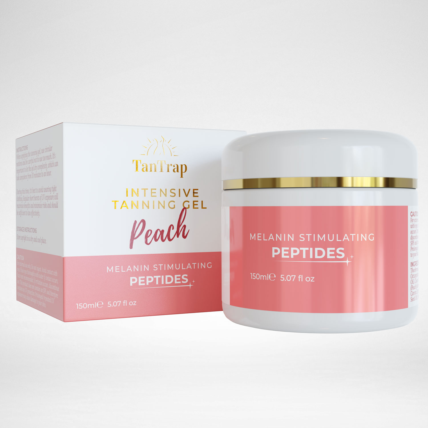 intensive tanning gel - peach hard gel