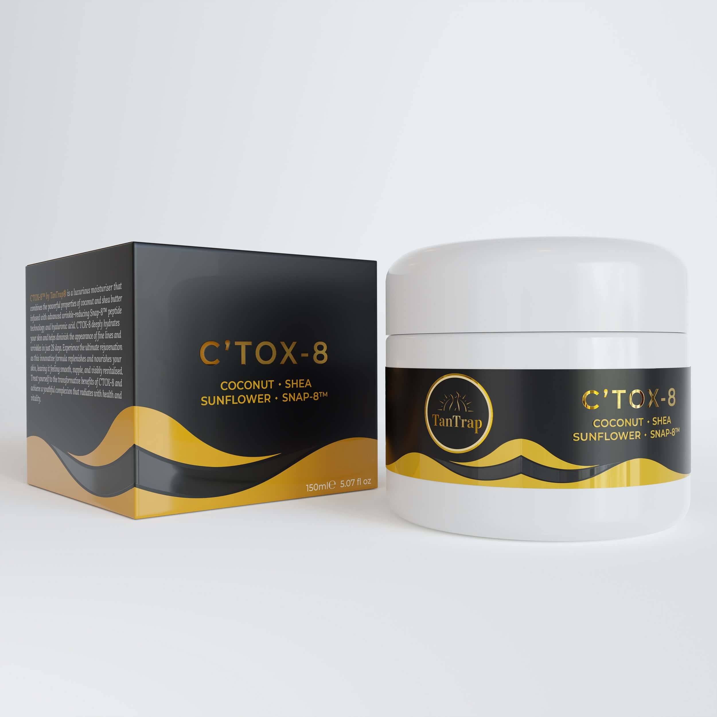 C'TOX-8 by Tantrap wrinkle reducing cream coconut and shea butter with snap-8 peptide technology